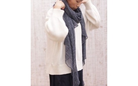 ストール 麻エアリーニットストール ( 濃藍 ) | レディース ニット