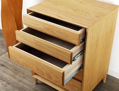 大川家具 レフライン 50cm リビングチェスト 収納タンス 天然木オーク(ナラ) 野中木工所