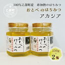 【ふるさと納税】【2024年採れたて！新物！】 ＜おとべのはちみつ　アカシア130g×2本＞北海道乙部町産　魚つきの森からの恵み　北海道 乙部町産 アカシア　アカシア蜜 天然蜂蜜 国産 北海道産 蜂蜜 天然 そば蜂蜜 非加熱 国産蜂蜜 100％ はちみつ 常備食 美容