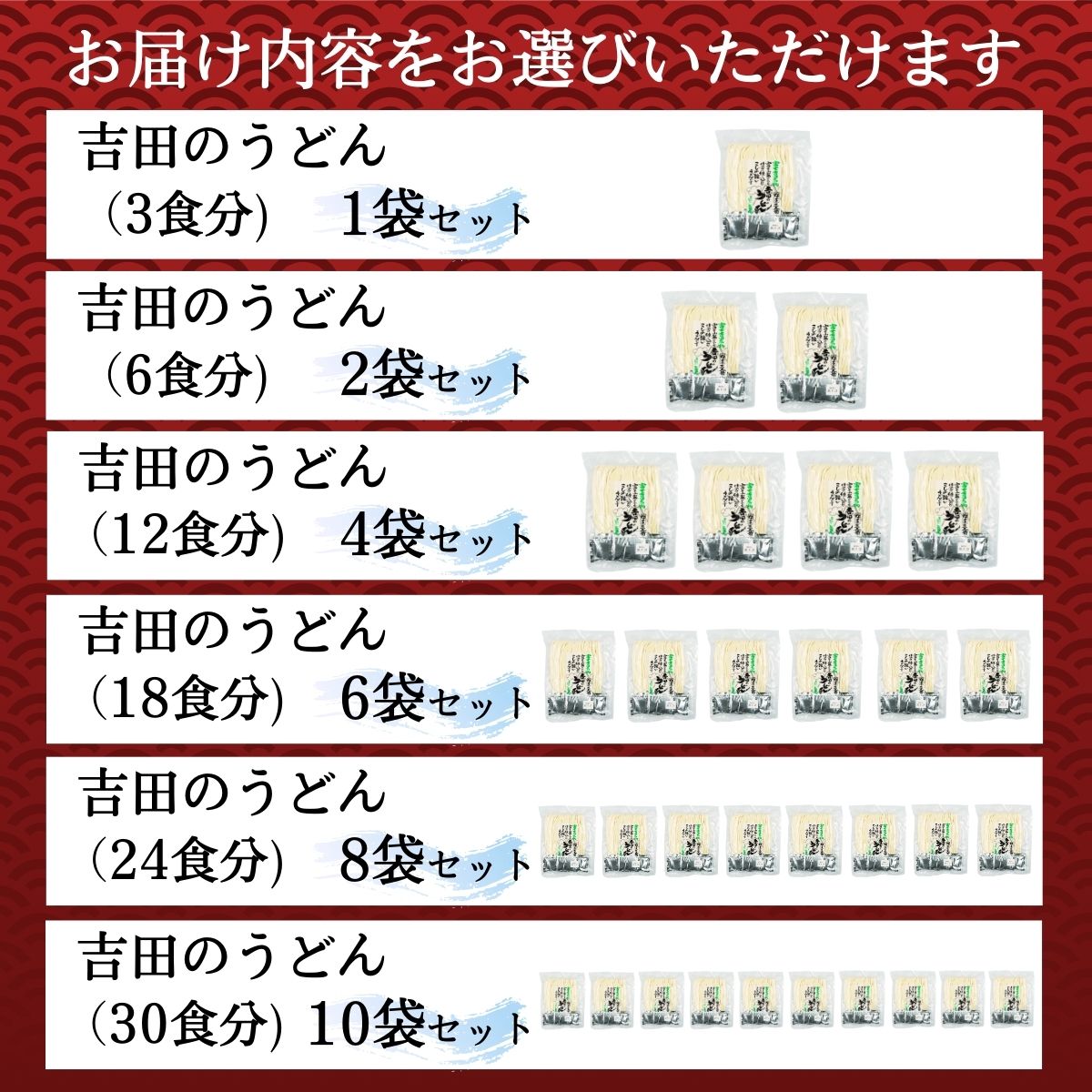 [訳あり]吉田のうどん 30人前　( 3人前平袋×10パック） 富士山麓の水で練り上げたコシの強いうどん ／ セット 饂飩 乱切り麺 硬め 太麺 半生麺 山梨県 特産品【n0626-10_hir】 1