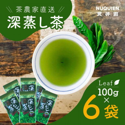 【ふるさと納税】貫井園の深蒸し茶　リーフ　100g×6袋【1516410】