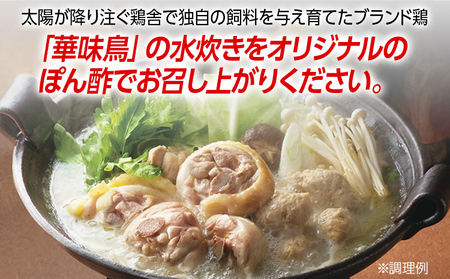 福岡「華味鳥」水炊きセット(3～4人前) もつ鍋