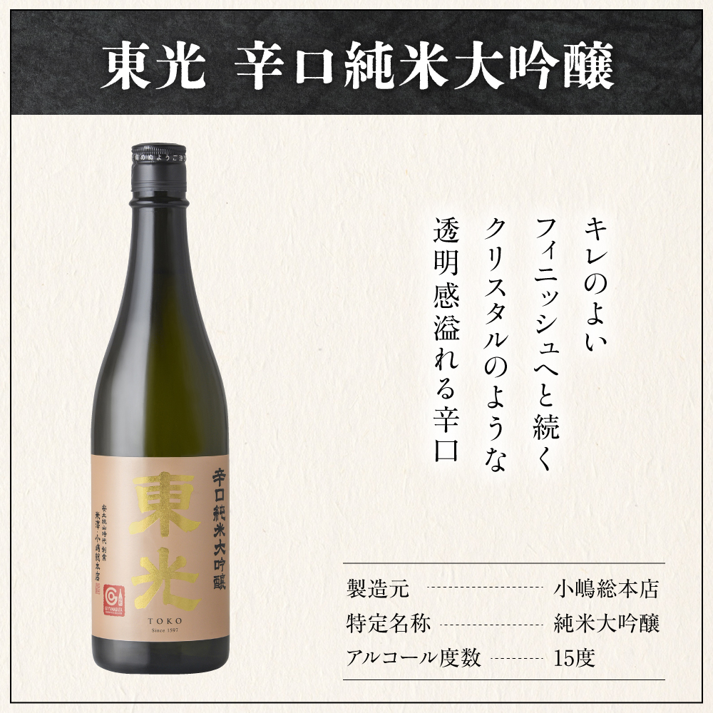 米沢 の 地酒 一升瓶 セット 【東光】 1.8L × 2本 純米吟醸原酒 辛口純米大吟醸 日本酒 地酒