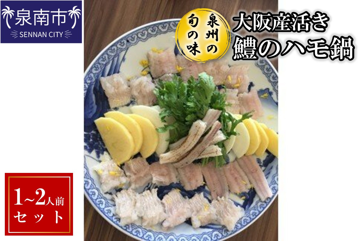 
                  【泉州の旬の味】大阪産活き鱧のハモ鍋（1～2人前）セット【配送不可地域：北海道・沖縄・離島】【015D-020】
                