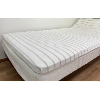 ふるさと納税 泉大津市 オーガニックコットン　タオルシーツ　シングル145×230cm　ボーダー　ベージュ　SNS-13BE |  | 02