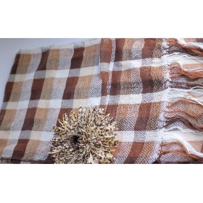 ふるさと納税 北上市 【天然繊維　綿100%】北上さをり織ストールとストール止め |  | 01