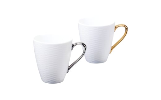ノリタケ＜アミ＞マグカップペア(金・銀)【1637952】