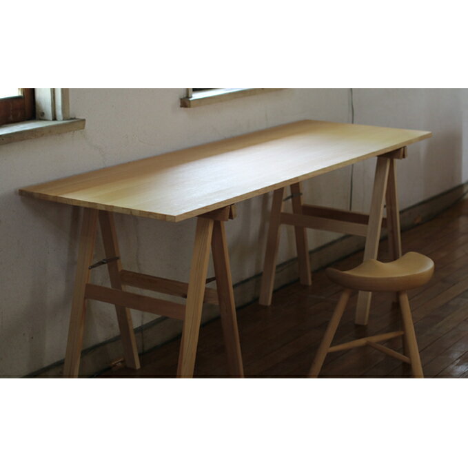【ふるさと納税】折りたたみ デスク 幅180cm × 奥行60cm スタンドデスク 机 テーブル 作業台 ダイニングテーブル ウッドデスク パソコンデスク リビング 木 木製 家具 インテリア 配送不可：離島　お届け：※受注生産品のため、お届けまでに1ヶ月前後かかります。