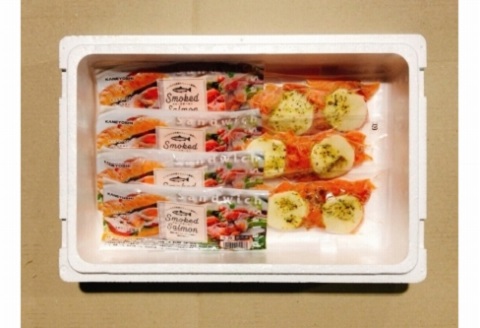 スモークサーモン700g＆スモークサーモンカプレーゼ500g B-09084