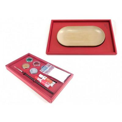 ふるさと納税 鯖江市 蒔絵体験キット『URUSHI DUY SET(マルチトレイ)』白漆