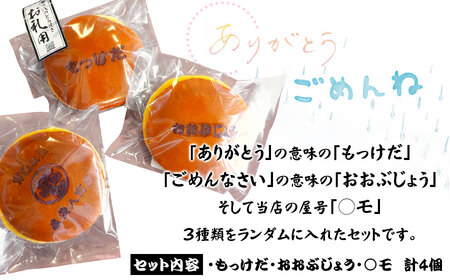 鶴岡古地図どら焼き（あずき）４個入り　森茂八商店