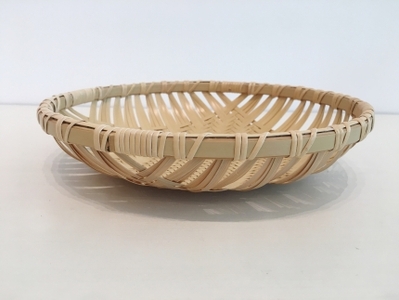 【竹工芸】網代編盛篭（8寸）