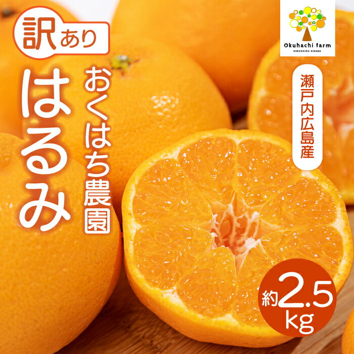 【ふるさと納税】【おくはち農園】〈訳あり〉はるみ 2.5kg 《2026年2～3月発送予定》 栽培期間中 防腐剤 ワックス 不使用 旬 柑橘 かんきつ フルーツ 果物 瀬戸内 166007