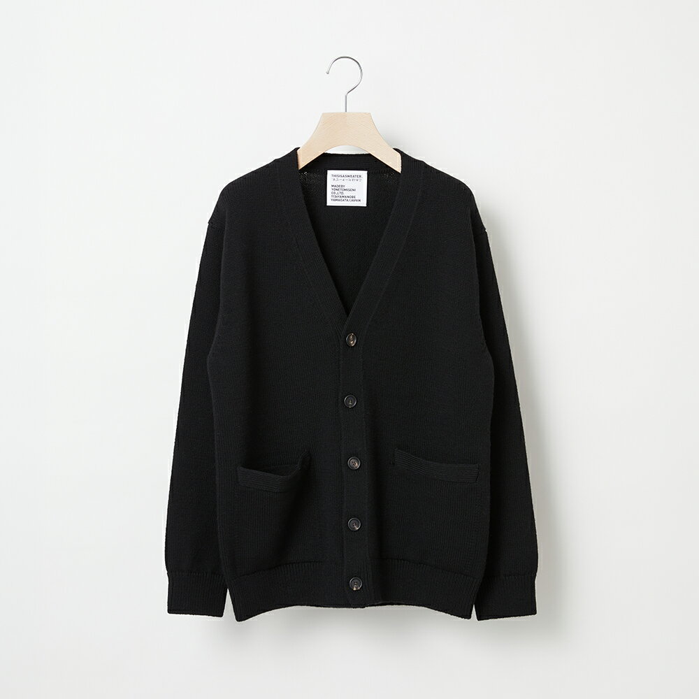 【ふるさと納税】 ≪先行予約≫【THISISASWEATER.】A1 : A SWEATER IS ORDINARY.Cardigan BLACK ブラック カーディガン 服 洋服 ユニセックス メンズ レディース ブランド 数量限定 山形県 山辺町 yt-socak ※沖縄・離島への配送不可