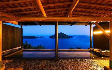 【絶景部門 全国1位】温泉総選挙2024｜瀬戸内海を一望！大崎上島 ホテル清風館の「凪ぎ会席」宿泊券（2名様）