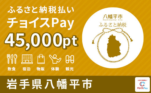 
岩手県八幡平市 チョイスPay 45000pt【会員限定のお礼の品】
