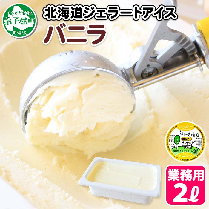 【ふるさと納税】600.くりーむ童話 アイスクリーム バニラ ジェラート 2L 業務用 2リットル バニラビーンズ アイス ミルク いっぱい 牛乳 スイーツ 手作り 贈り物 贈答品 gift ギフト プレゼント お取り寄せ 15000円 北海道 弟子屈町