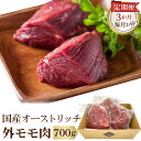 【ふるさと納税】 国産オーストリッチ外モモ肉700g【定期便】3か月毎月お届け ／ 高タンパク 低脂肪 栄養 ダチョウ ヘルシー 送料無料 埼玉県 No.097