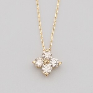 K18 0.2ct ダイヤモンド ペンダントネックレス　FHH-019842