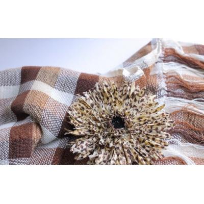 ふるさと納税 北上市 【天然繊維　綿100%】北上さをり織ストールとストール止め |  | 02