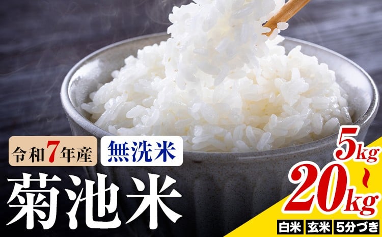 
                  令和7年産 熊本県産 菊池米 無洗米 白米 玄米 5分づき 5kg 10kg 20kg 選べる内容量 1袋5kg 株式会社くまもとごはん 《30日以内に出荷予定(土日祝除く)》米 お米 令和7年産 九州産 熊本県産 送料無料 玄米 無洗米 白米 米
                