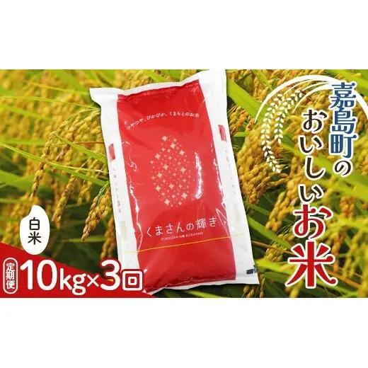 FK7-0272_【3カ月定期】【嘉島町産】くまさんの輝き 10kg 米 お米 コメ ごはん ご飯 食品 九州 熊本県 熊本 嘉島