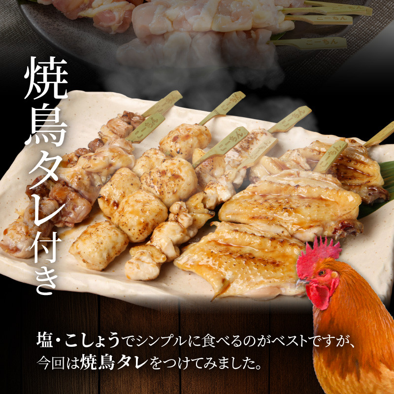名古屋コーチン焼鳥　5種20本セット（もも・むね・手羽中・皮・つくね）