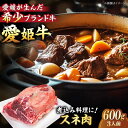 【ふるさと納税】【冷凍】牛肉 愛姫牛 スネ肉 600g （3人前） 牛肉 ステーキ 国産 スネ お肉 焼肉 送料無料 お取り寄せ グルメ 愛媛県大洲市/有限会社 木村屋精肉店[AGCC039] 14000円 14000