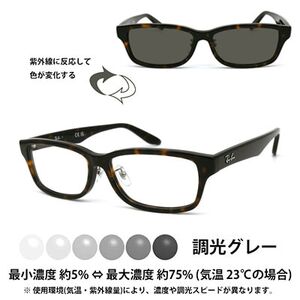 国産調光レンズ使用オリジナルレイバン色が変わるサングラス(RX5408D 2012)　グレーレンズ