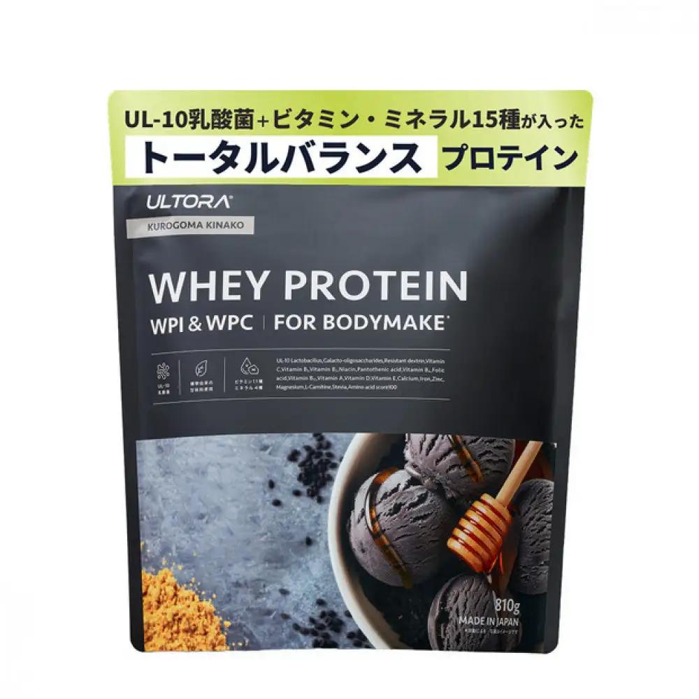 ULTORA ホエイプロテイン 810g 黒ゴマきなこ風味（リニューアル）