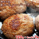 【ふるさと納税】熊本県産あか牛ハンバーグ 7個入《出荷時期をお選びください》