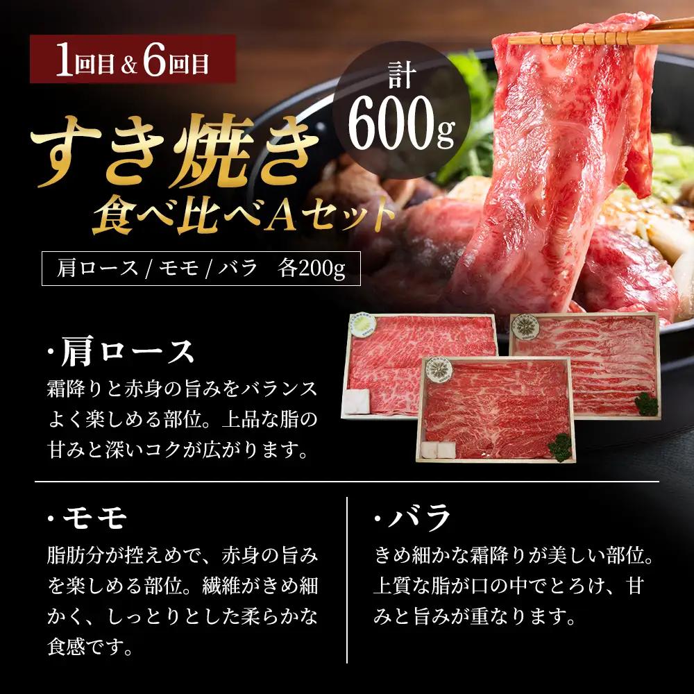 神戸牛 定期便 6ヶ月 食べ比べ 神戸ビーフ 神戸牛