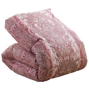 羽毛布団　ハンガリーホワイトダック90％　DP370　シングル（ピンク：CH980柄）_羽毛 掛け布団 ハンガリー ホワイトダック ダウン 90％ DP370 洗える 日本製 シングル ふっくら 保温