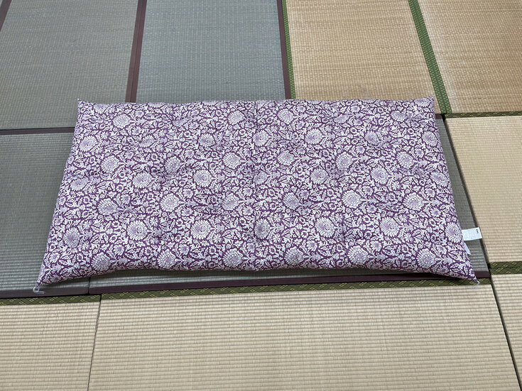 【ふるさと納税】ワタセ工場製造 極上もめん綿入り敷き布団 フラワー柄 1枚 (赤) 日本製 ふとんのワタセ 御中元 お中元