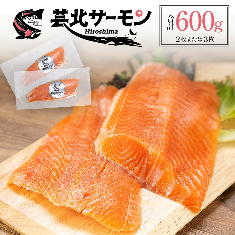 【ふるさと納税】サーモン 芸北サーモン フィレ 約600g 山育ち 刺身 生食 国産 皮つき 骨なし
