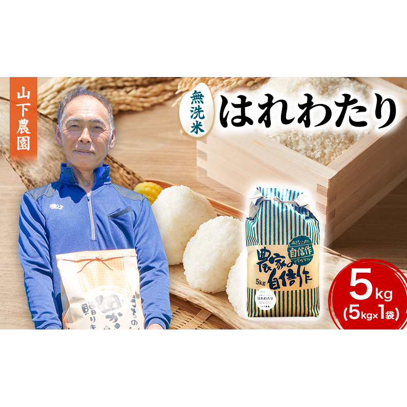 米 令和8年産 はれわたり 無洗米 5kg 1袋 白米 こめ お米 おこめ コメ ご飯 ごはん 令和8年 山下農園 青森 青森県 鯵ヶ沢町