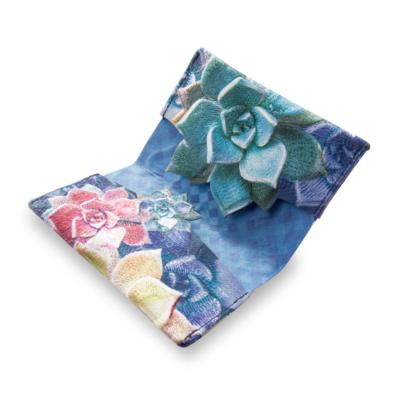ふるさと納税 高松市 せと刺織り(R) カードケース(エケベリア ネイビー)　せと刺繍(R) |  | 01