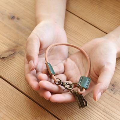 ふるさと納税 長浜市 本革キーチェーン【フィーユ(緑色)】 |  | 02