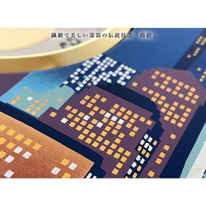 紀州漆器 木製 屏風時計 ニューヨーク 時計 置き時計 和柄 ギフト 国産 お土産 自由の女神 アメリカ NYスタイル おしゃれ アメリカン クロック［YS8］　CR132_イメージ2