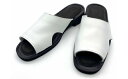 【ふるさと納税】WRAP SANDALS ホワイト×ブラック×ブラック 24cm ／ マルサンフットウェアー サンダル レザー 軽量 奈良県 御所市