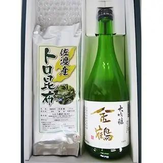 日本酒 金鶴大吟醸 佐渡トロ昆布 セット| 新潟県 佐渡市