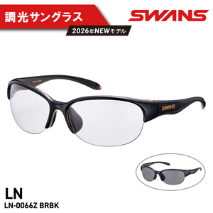 SWANS サングラス 調光 偏光 スワンズ LN-0066Z BRBK