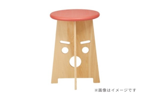 ふぇいすKid's〈Face Kid's Stool〉　表情：おーちゃん　カラー：レッド
