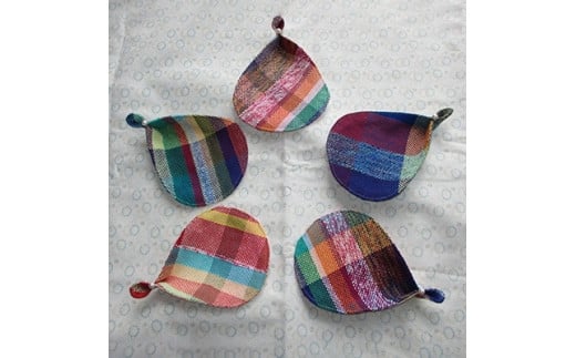 さをり織り　しずくちゃん5枚セット