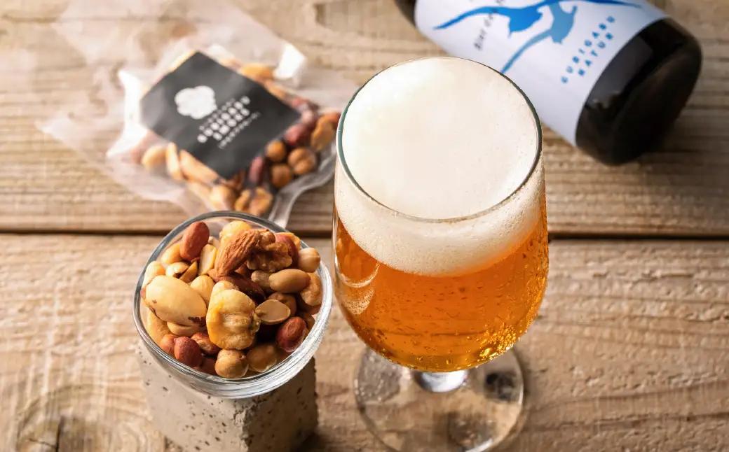 城崎温泉の地ビール（8本）＆ 燻製ミックスナッツ