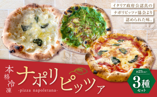【ミシュランガイド2021年でビブグルマン掲載店がお届け】 本格 冷凍 ナポリピッツァ 3枚 セット（マルゲリータ、クアトロフォルマッジ、ブラッチョディフェッロ） ピザ ピッツァ 冷凍 惣菜