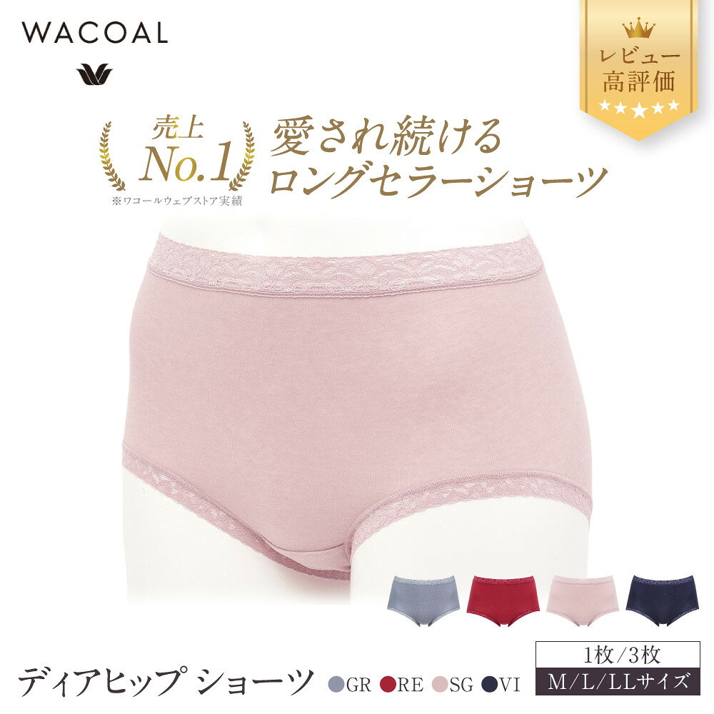 【ふるさと納税】【ワコール】3年連続1位! 見た目スッキリ きれいに整うディアヒップ ショーツ 4カラー3サイズ 1枚/3枚 インナーウェア ショーツ 人気ブランド［ 京都 人気 おすすめ 有名 ブランド インナー レディース おしゃれ ］