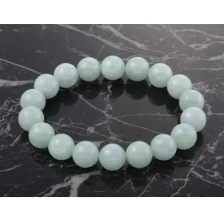 12ミリ珠・本翡翠ブレスレット　L【配送不可地域：沖縄県】【1676431】