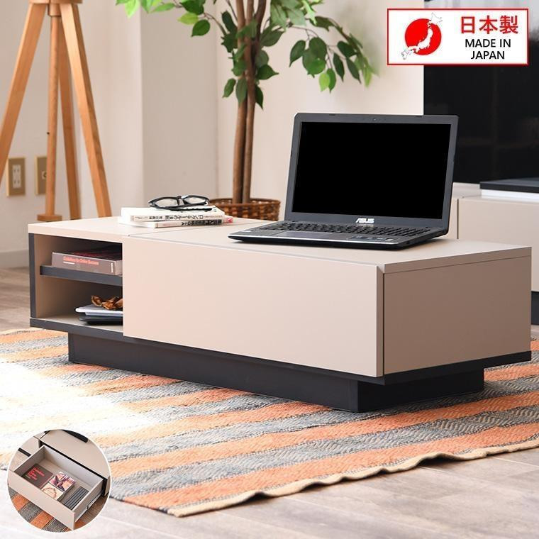 
            センターテーブル リビングテーブル 幅110cm 引出し収納 サイドテーブル ローテーブル 大川家具
          