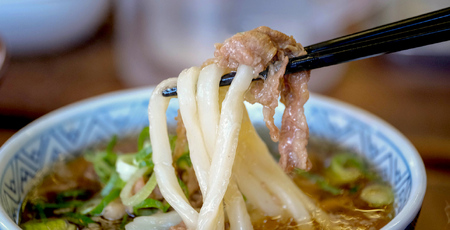 ふるさと萩の味「どんどん」の肉うどん4人前セット　｜HG000542-B